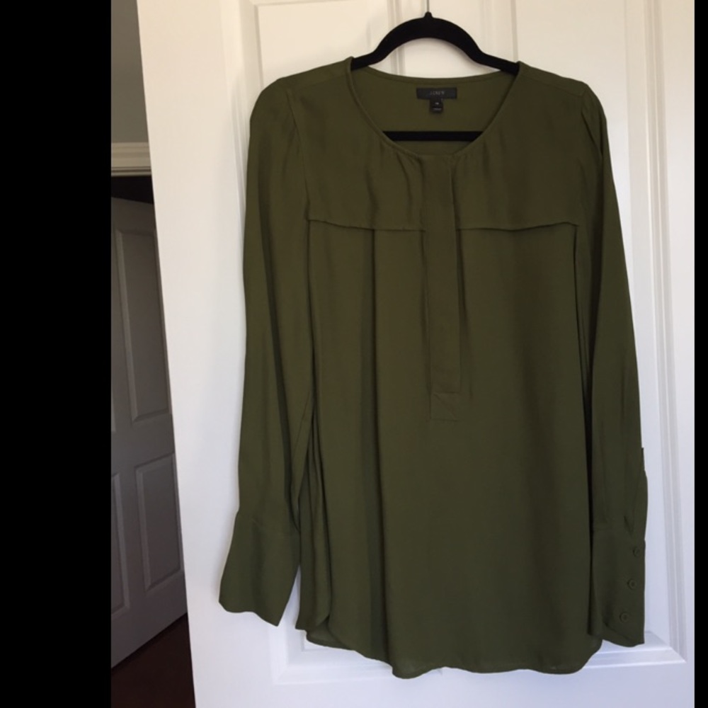 Viscose Crepe J. Crew Blouse
